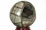 Polished Septarian Geode Sphere - Madagascar #215600-1